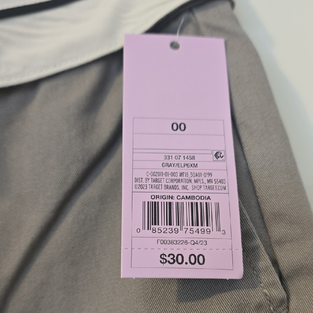 Target Wild Fable Gray Pants with White And Black Trim. Size 00. NWT - Picture 3 of 16